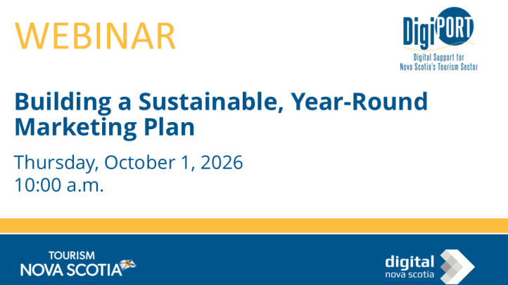 Graphic with text indicating webinar offering.