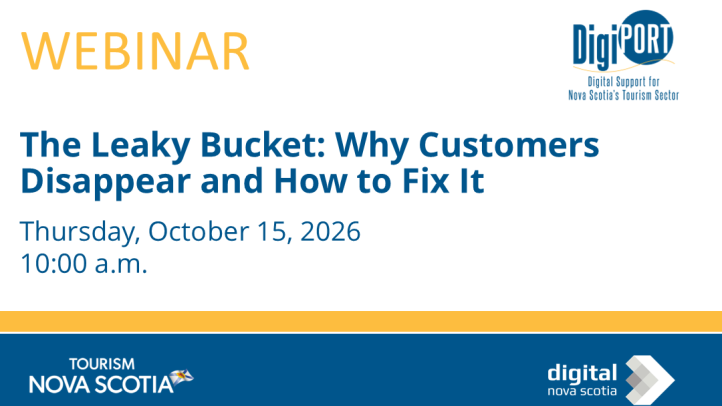 Graphic with text indicating webinar offering.