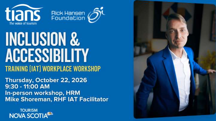 Graphic with text about workshop and a photo of the presenter Mike Shoreman.